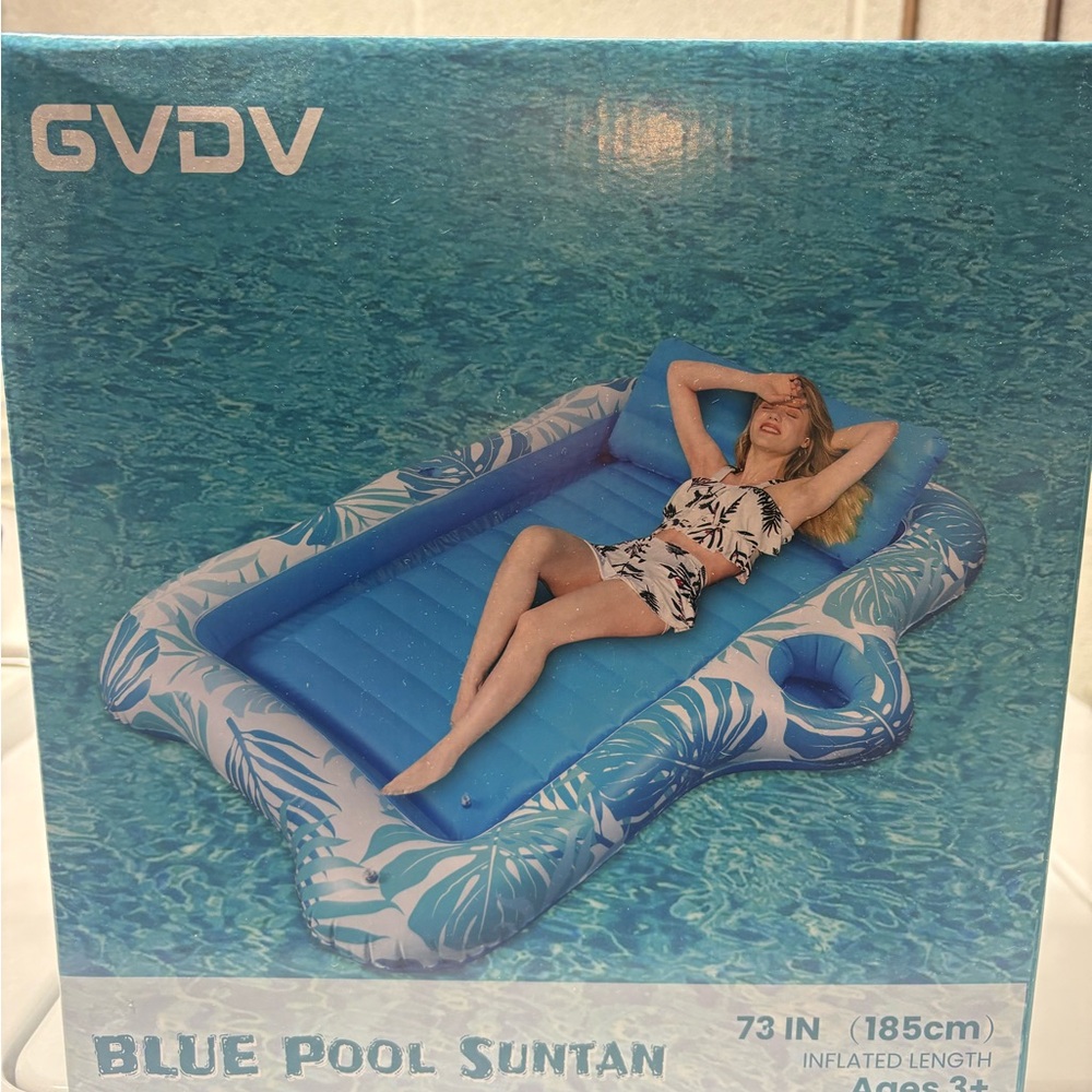 Blue Pool Suntan Float - Picture 2 of 6